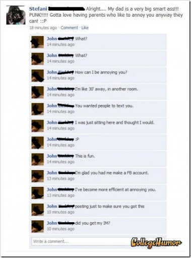 This a funny Facebook chat indeed, but only for those of us who are not 