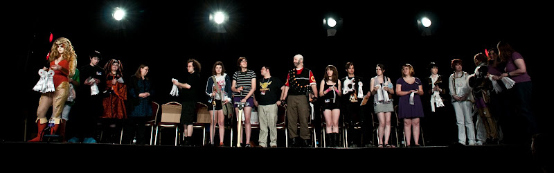 Anime North 2009: Winners in the Journeyman division with judges at left. Anime North 2009: Winners in the Journeyman division with judges at left.