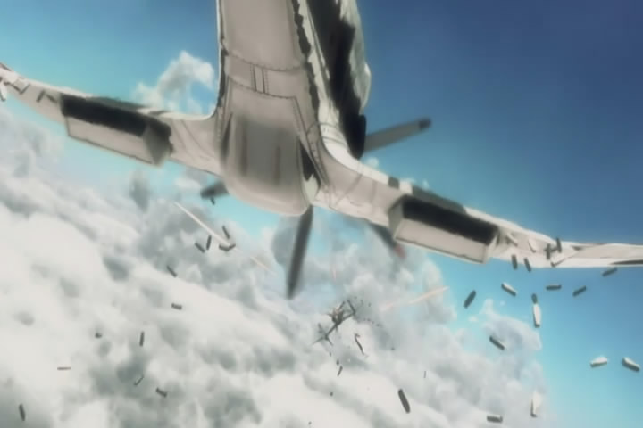 The Sky Crawlers: Snap roll straight into firing position The Sky Crawlers: Snap roll straight into firing position