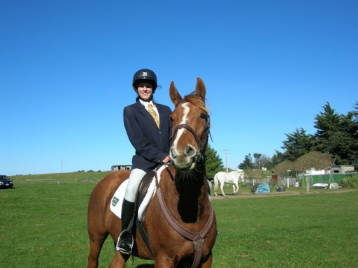 Anna  and Katie at the old Hunt farm at Blackhead