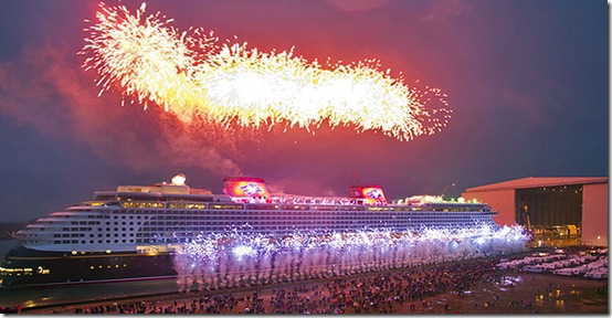DISNEY DREAM CRUISE SHIP MAKES FIRST PUBLIC APPEARANCE IN SHIPYA