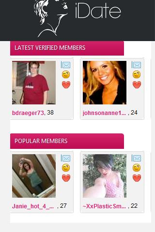 idate-flirt-chat-dating for android screenshot