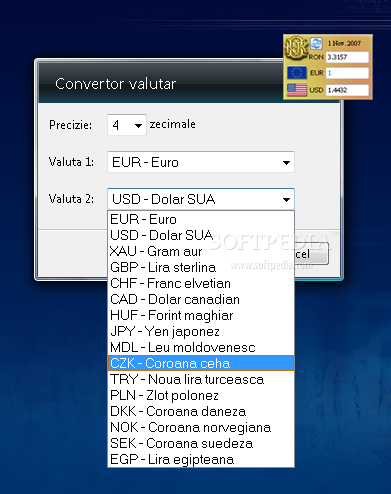 Windows 7 Currency Convertor