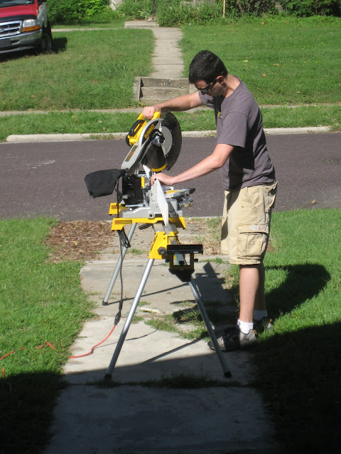 Miter saw, stand and trim
