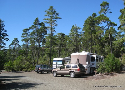 Site 10 at the Florence Elks RV Park, a nice back-in.