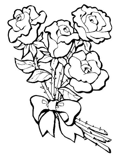 COLOREAR ROSAS DIBUJOS PARA COLOREAR DE ROSAS