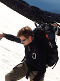 Heading up the giant 45 degree slope.