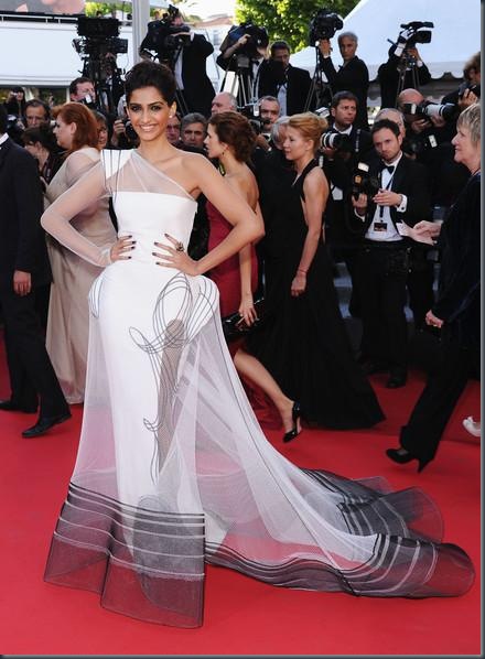 Sonam Kapoor arriving at The Artist Movie Premiere at Cannes Film Festival12