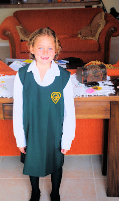 Gigi in her school uniform in Cotacachi, Ecuador