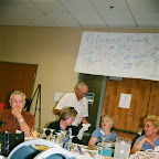 Allen Gleaves has some fun with Helene Miller trying to sell her an old doll & clothes.