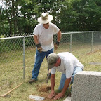 George finishes up the job.
