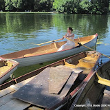 Sahra in a boat