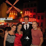 Sahra, Chloe, Ben and Christian at the Moulin Rouge