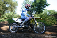 Conny riding her Suzuki RMZ250 MX bike