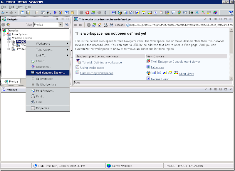 Add Managed System P8