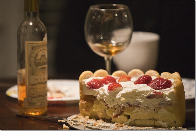 Twinkie Cake with 2003 Chateau de Myrat-3