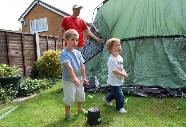 Going by their faces I'm sure grandad is saying don't do something or other here!