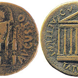 Representació monetària del Temple d'August i de l'estàtua de culte. Busquem I-1.jpg