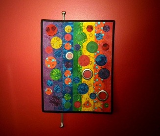Columns and Circles Quilted Wall Art from KimsCraftyApple