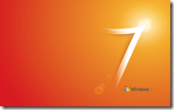 Windows 7 Orange WLogo widescreen wallpaper