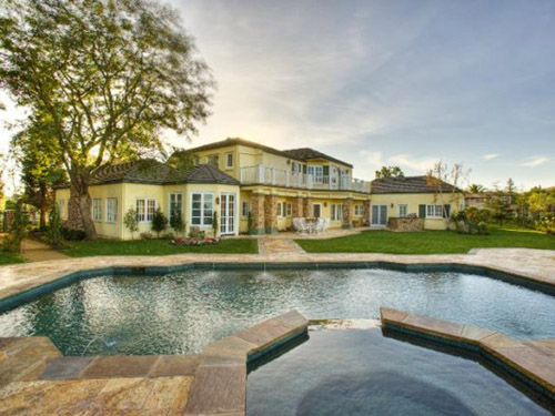 luxury house with unique pool design