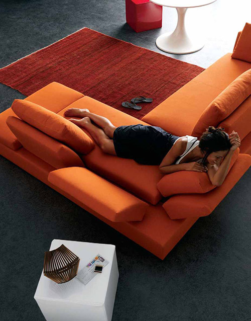 modern contrast colors living room designs