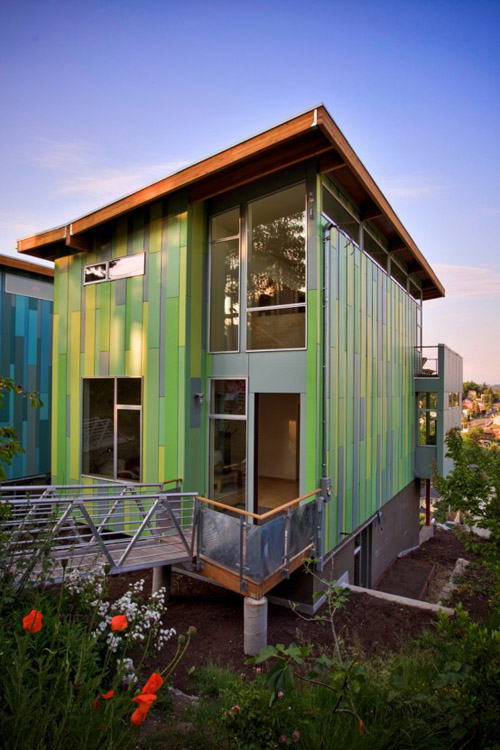 garden design on eco friendly houses