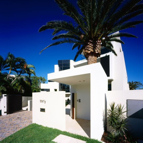 white color wonderful luxury residence design