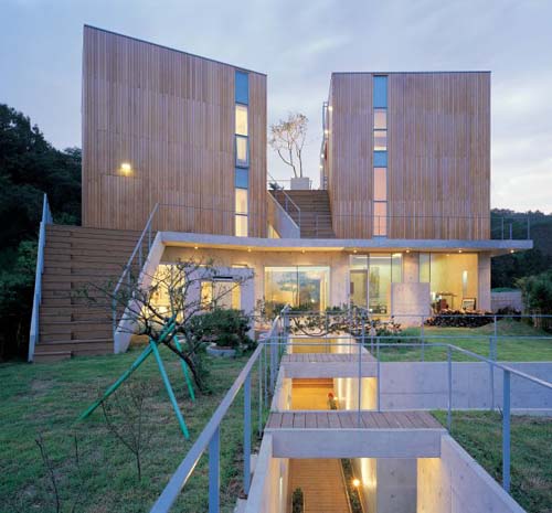 contemporary wood korean house architects