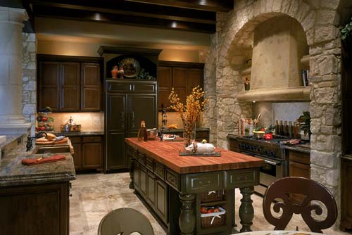 stone kitchen interior plans photo