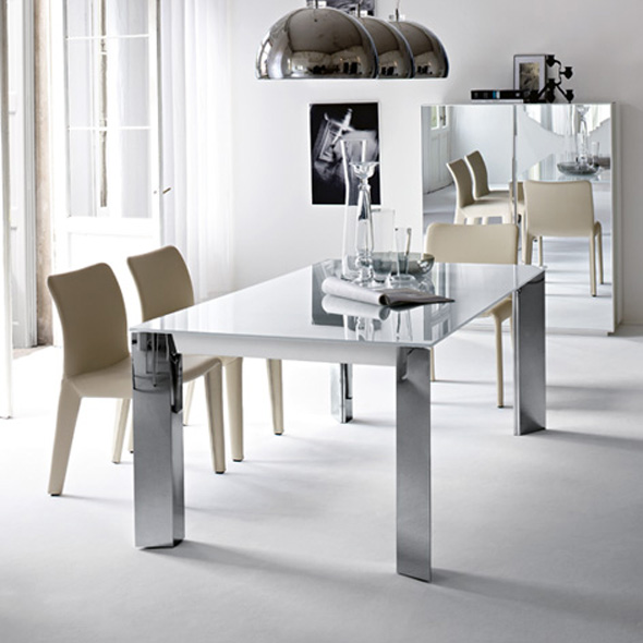 minimalist white dining room furniture design