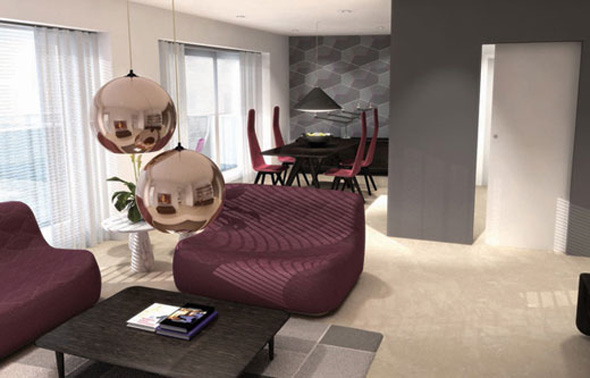 luxury living room design in apartment