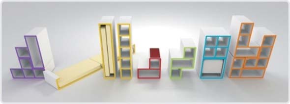 unique tetris shelf furniture design