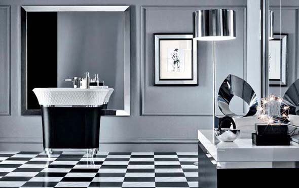 modern black and white bathroom interiors