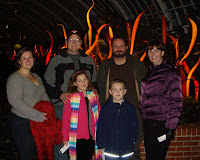Kait, TOny, Molly, Ernest, Michael and Beth at the Chiluly glass exhibit in Pittsburg