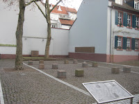 Memorial at the site of Jewish Synagogue destroyed by Nazi stormtroopers