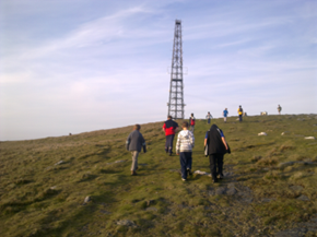 One of the masts at the summit