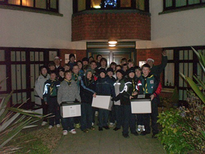 Phoenix Scouts deliver hampers to Heywood Court