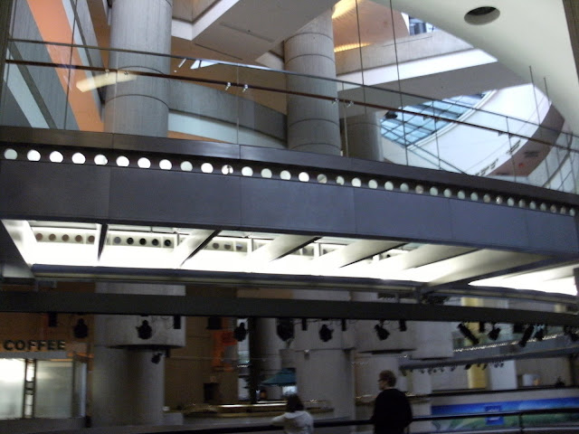 Looking up through different levels in the core of the Ren Cen