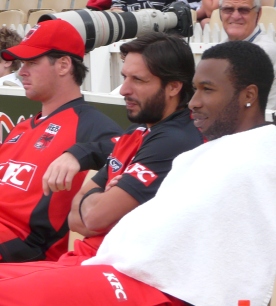 Shahid Afridi and Kieron Pollard