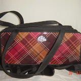 Maroon/Brown Ruffle Shoulder Bag12" x 5 #177