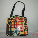 Plaid Flowers Purse 7.5" x 7.5" #131