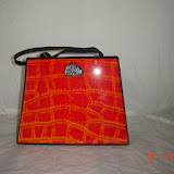 Fiery Red Snake-like Purse 8" x 6.5" # 103