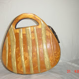 Gold Stripes Egg Purse 10.5" x 10.5" SOLD