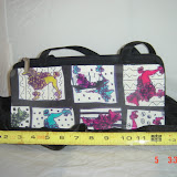 Poodle Ruffle Shoulder Bag 12" x 5" # 178
