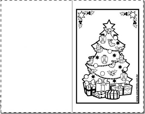 cartões de natal para colorir