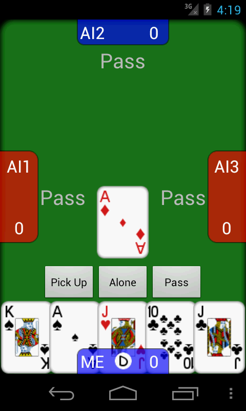 Android application Euchre (No Ads:) screenshort