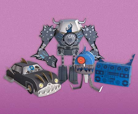 Megamind Papercraft Robots