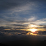 Sun above the cloud horizon