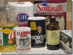 Vanilla Chiffon Cake mis en place Vanilla Chiffon Cake mis en place
